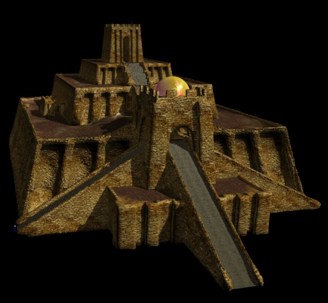 ziggurat Modello 3D .c4d .max .obj .3ds .fbx .stl .blend 