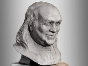 Busto di Benjamin Franklin Modello 3D