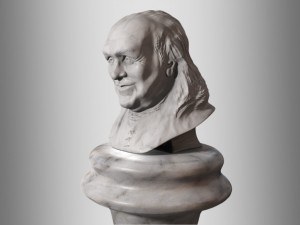 benjamin franklin bust 3Dモデル