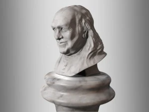 benjamin franklin bust 3D Model