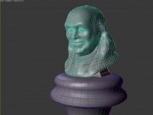 benjamin franklin bust 3Dモデル
