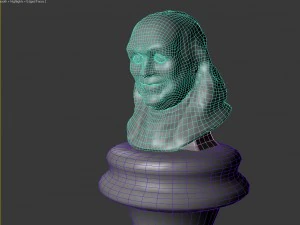 benjamin franklin bust 3D Model