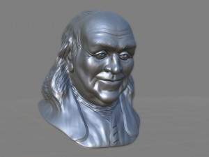 benjamin franklin bust 3Dモデル