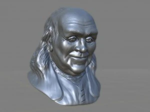 benjamin franklin bust 3D Model