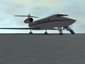 commercial passenger airplane 3D Modell