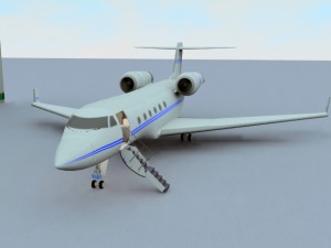 commercial passenger airplane 3D Modell