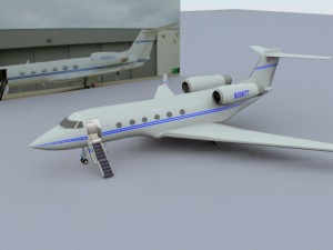 commercial passenger airplane 3D Modell