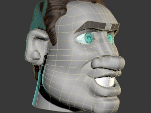 caricature man face Model 3D