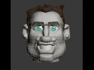 caricature man face Model 3D