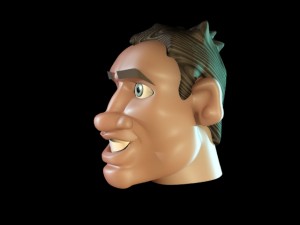 caricature man face Model 3D