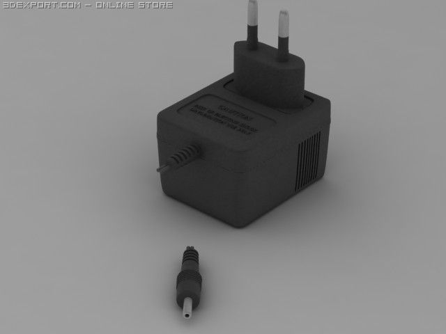 ac-dc adapter 3Dモデル .c4d .max .obj .3ds .fbx .stl .blend