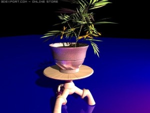 african three legged stool Modèle 3D
