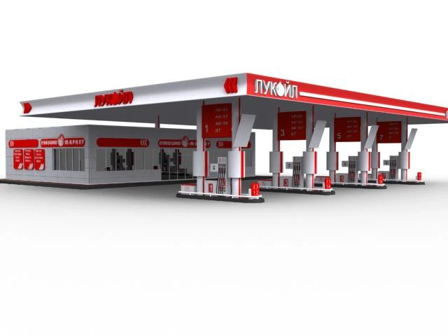 auto service station 3D Model .c4d .max .obj .3ds .fbx .stl .blend 