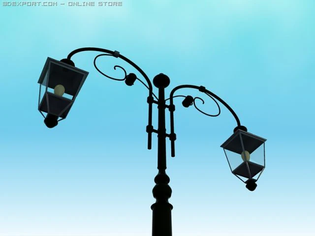 classic lambpost 3D Model .c4d .max .obj .3ds .fbx .stl .blend 