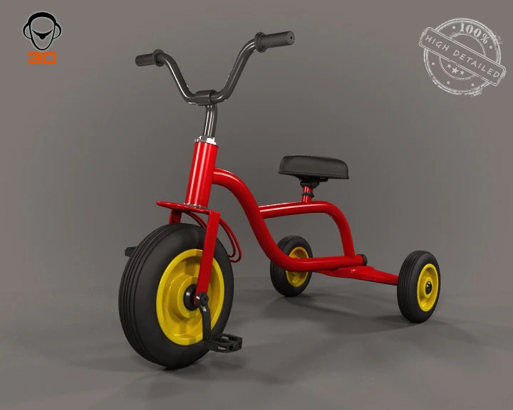 baby cycle 3D Model .c4d .max .obj .3ds .fbx .stl .blend
