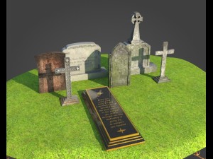 gravestone pack 3D मॉडल