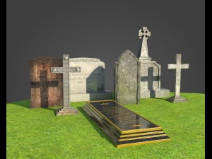 gravestone pack 3D मॉडल