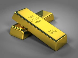 barra de oro Modelo 3D