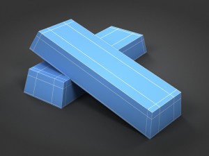 gold bar 3D 모델