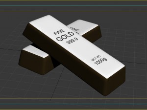 gold bar 3D 모델