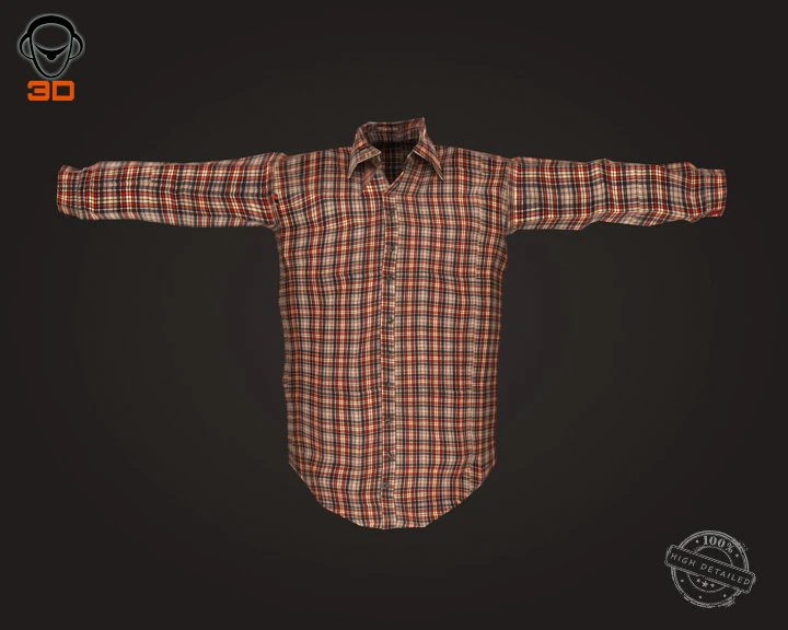 man shirt 3D Model .c4d .max .obj .3ds .fbx .stl .blend 