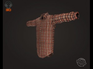 man shirt Modello 3D