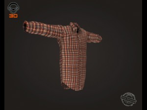 man shirt Modello 3D