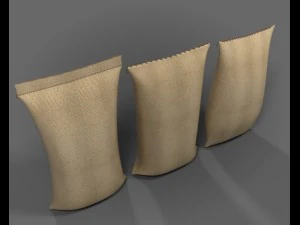 आटा बोरी बैग 3D मॉडल
