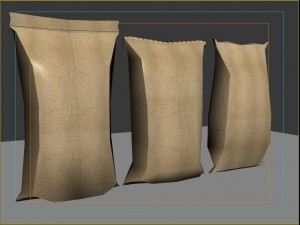 flour sack bag Modelo 3D
