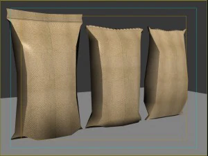 आटा बोरी बैग 3D मॉडल
