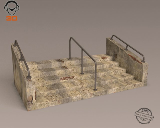 steps 3D Модель .c4d .max .obj .3ds .fbx .stl .blend 