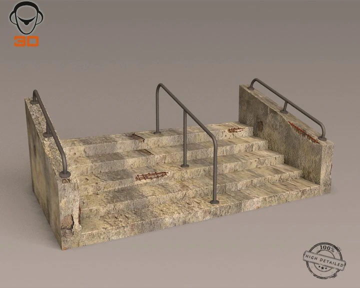 steps 3D Model .c4d .max .obj .3ds .fbx .stl .blend 