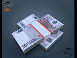 euro bill collection 3D मॉडल