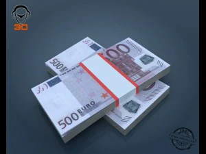 euro bill collection 3D Model