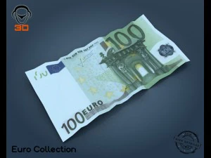 euro bill collection 3D Model