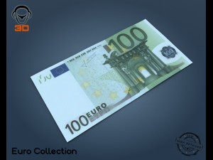 euro bill collection 3D मॉडल