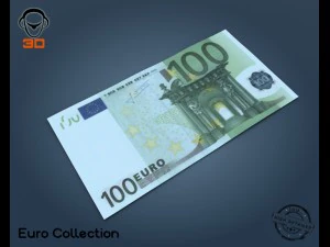 euro bill collection 3D Model