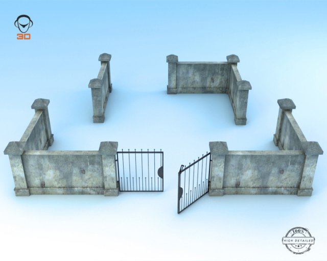 wall 3Dモデル .c4d .max .obj .3ds .fbx .stl .blend 