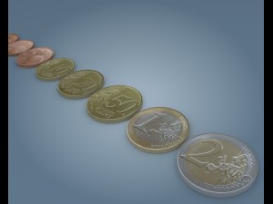 euro coins collection 3D Model