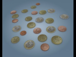 euro coins collection 3D Model