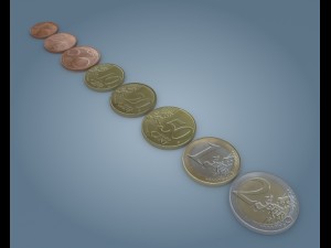 euro coins collection 3D Model