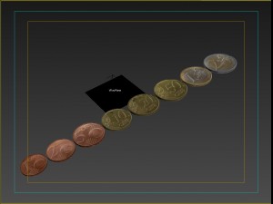 euro coins collection 3D Model