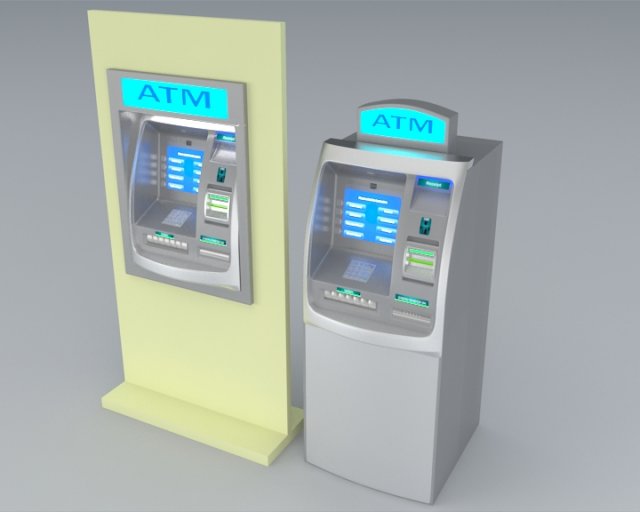 atm machine 3D मॉडल .c4d .max .obj .3ds .fbx .stl .blend 