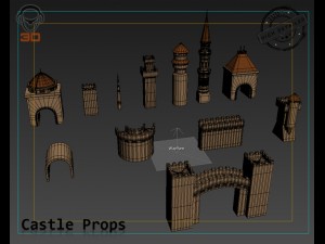 castle props 3Dモデル