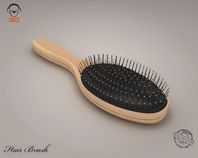 hair brush 3D Модель .c4d .max .obj .3ds .fbx .stl .blend 
