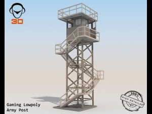 army post Modello 3D