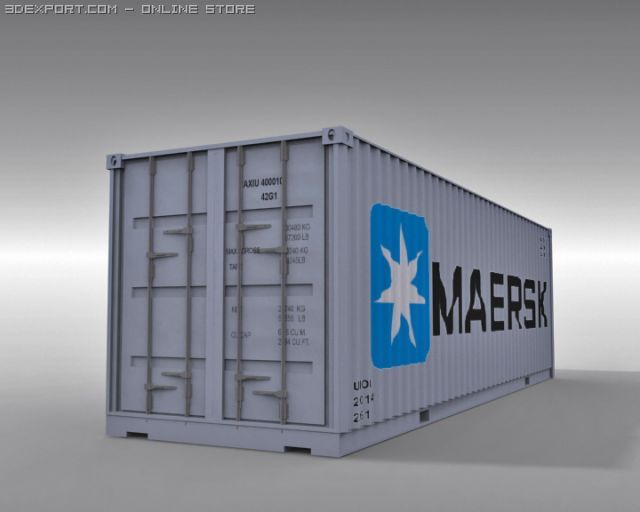 4 container collection 3D Model .c4d .max .obj .3ds .fbx .stl .blend 