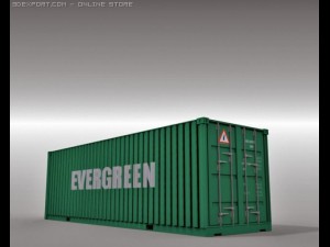 4 container collection 3D Model