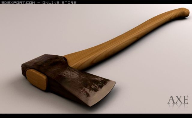 axe Modelo 3D .c4d .max .obj .3ds .fbx .stl .blend 