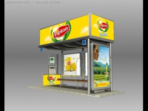 bus stop shelter lipton  brand 3D मॉडल